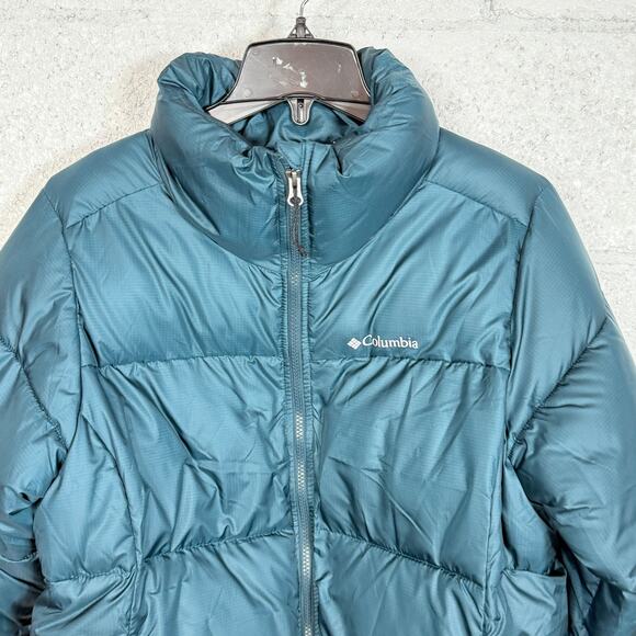 COLUMBIA Women's Puffect Colorblocked Jacket- night wave Small MSRP $180 - Picture 3 of 7